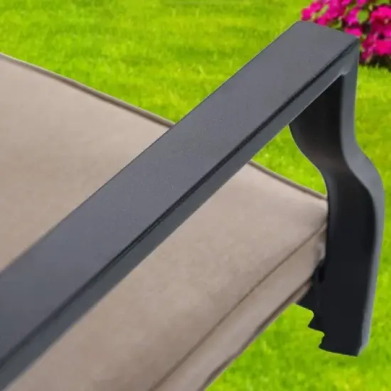 5PC Patio Dining Set with 37" Square Table & Swivel Chairs - Captiva Designs image {7}