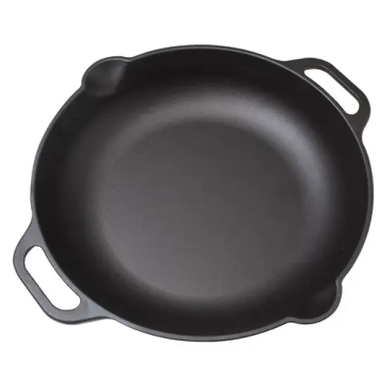 Victoria Cast Iron Paella Skillet 13" Black image {1}