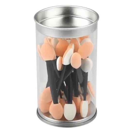 Unique Bargains Short Sponge Dual Sides EyeShadow Makeup Brushes Applicator Black 25 Pcs image {5}