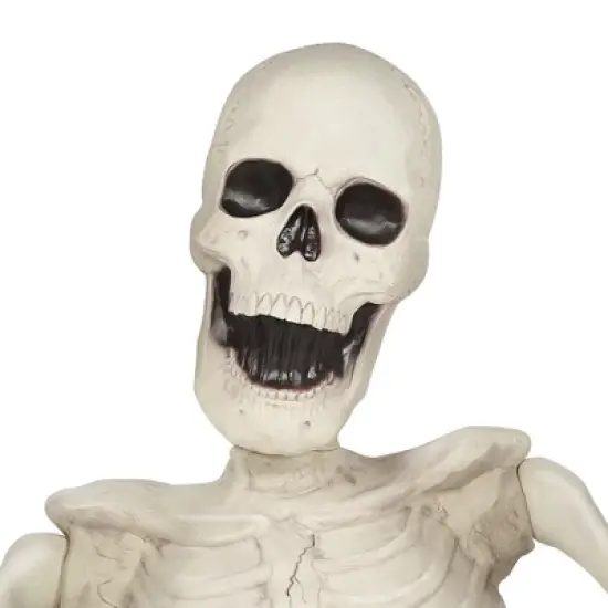 BOO BOX 35"  Groundbreaking Skeleton, White  - Exterior Halloween Decorations for Yard image {2}
