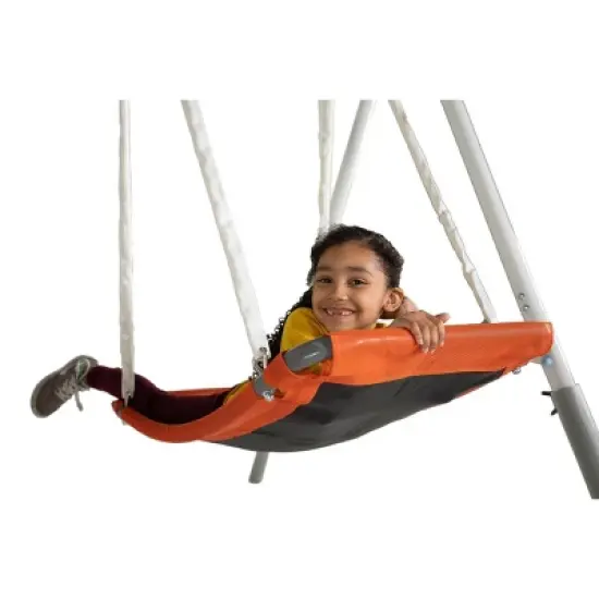 Sportspower Gladstone Metal Swing and Slide Set -Gray/Orange image {4}