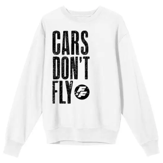 The Fast & The Furious Cars Don't Fly Men's White Long Sleeve Sweatshirt image {5}