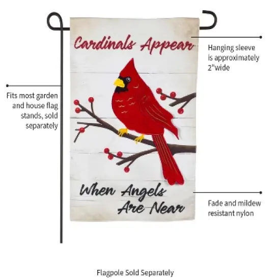 Evergreen Flag When Angels Are Near Garden Linen Flag image {2}