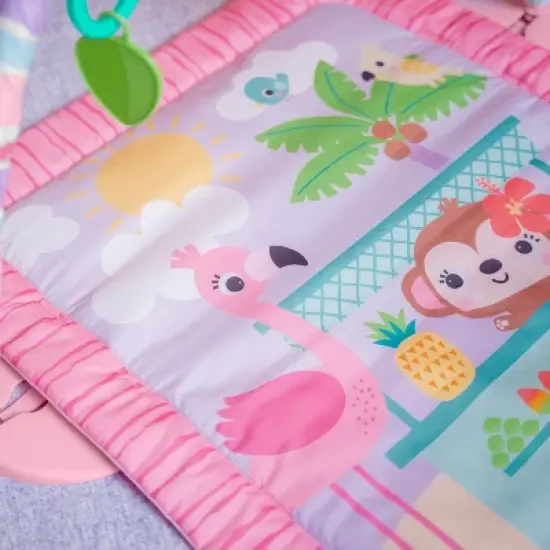 Bright Starts Pink Palms Tiki Toy Bar Baby Activity Gym and Tummy Time Mat Newborn to 3 Years image {10}