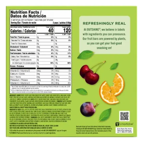 Outshine Cherry/Tangerine/Grape Frozen Fruit Bars - 18 fl oz/12ct image {14}