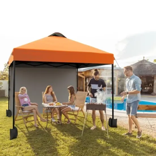 10x10 Pop Up Canopy with Sidewalls for Outdoor, Portable Outdoor Canopy with One Push Setup, Easy Set-Up Waterproof Pop Up Tent for Outdoor Party image {13}