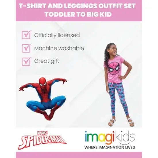 Marvel Avengers Spider-Man Graphic T-Shirt & Leggings image {2}