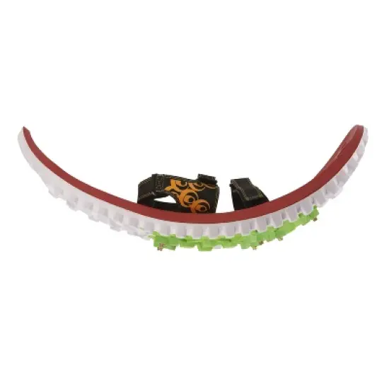 Crescent Moon Eva Flexible Lightweight Foam Recreational Running Snowshoes with Hook and Loop Binding for Adults, Fits Shoe Size 7W to 14M, Red image {4}