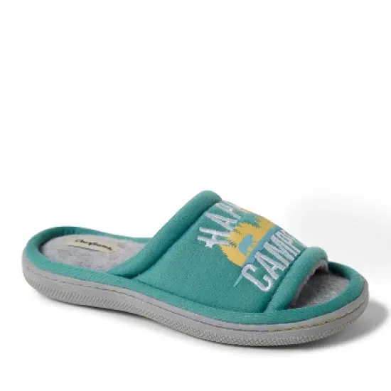Dearfoams Kid&rsquo;s Unisex Lennox Happy Camper Sweatshirt Slide Slipper image {5}