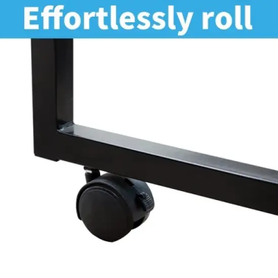 9FT Mid-Size Table Tennis Table, Foldable & Portable Ping Pong Table Set with Net, 2 Table Tennis Paddles and 3 Balls, Easy Assembly with Side Handles image {6}