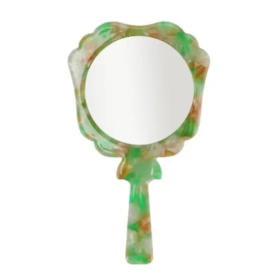 Unique Bargains Durable Handheld Makeup Mirror 1 Pc image {8}