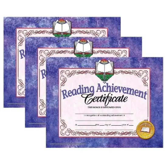 Hayes Publishing Reading Achievement Certificate 30 Per Pack 3 Packs (H-VA677-3) image {2}
