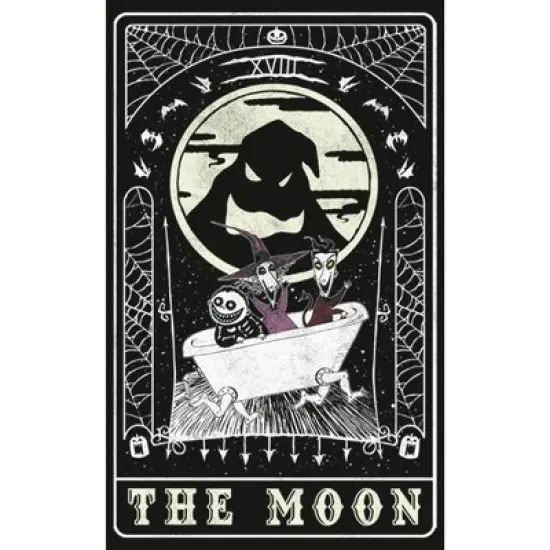 Men's The Nightmare Before Christmas Halloween Oogie Boogie and his Boys Moon Tarot Card Long Sleeve Shirt image {1}