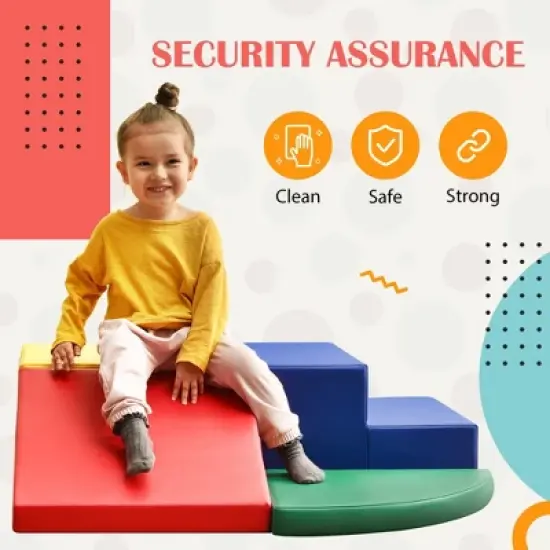 Softzone Climb and Crawl Activity Playset, Lightweight Safe Soft Foam Nugget Block for Toddlers-ModernLuxe image {2}