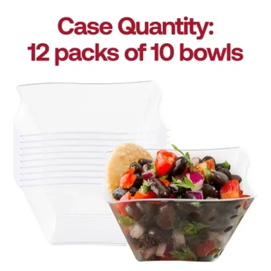 Smarty Had A Party 14 oz. Clear Wave Plastic Soup Bowls - 120 pcs image {3}