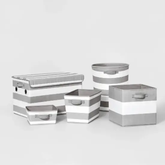 Large Rectangle Kids' Storage Striped Bin - Pillowfort&trade; image {4}