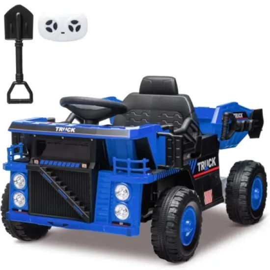Ride on Dump Truck, 12 Volt Ride on Toys with Electric Dump Bed, Electric Car for Kids with Remote Control, Shoel, LED Lights, Musci Player image {7}