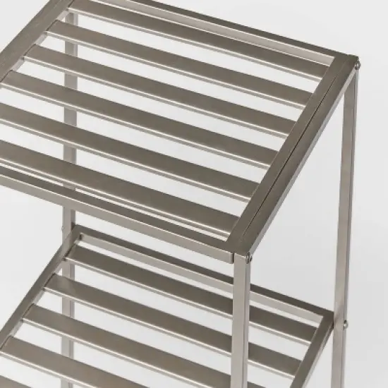 Tall Bath Storage Tower Brushed Nickel Metal - Brightroom&trade; image {2}