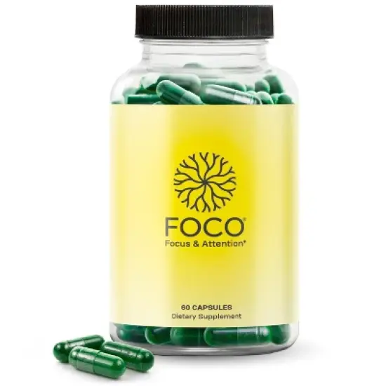 Think FOCO Capsules (13+) Natural Focus Supplement for Teens & Adults - Brain Nootropic for Concentration, Memory, & Cognitive Enhancement Vitamins image {9}