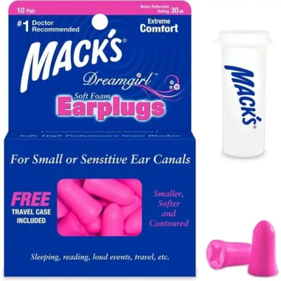 Macks Dreamgirl Soft Foam Earplugs, 10 Pair image {6}