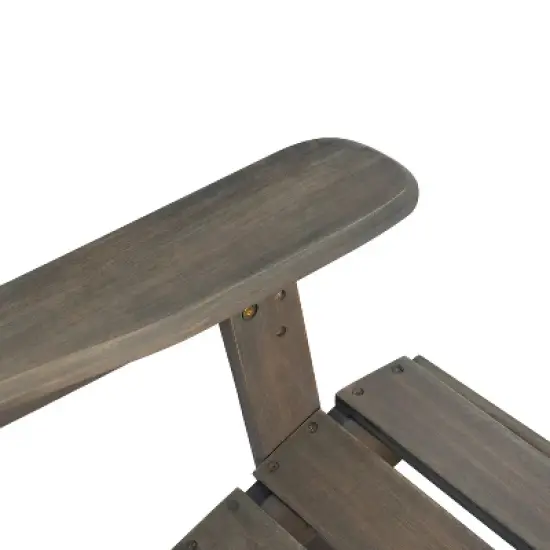 Gulches Outdoor Portable Chairs - Folding Adirondack Chair, Gray image {7}