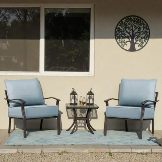 Belord 6" Outdoor Cushion Set, 28D High Density Sponge Replacement Patio Furniture Cushion with Removable Cover, Waterproof & Fade Resistant image {9}