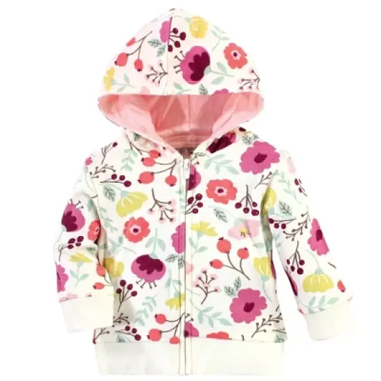 Touched by Nature Baby and Toddler Girl Organic Cotton Hoodie, Bodysuit or Tee Top, and Pant, Botanical Toddler image {1}