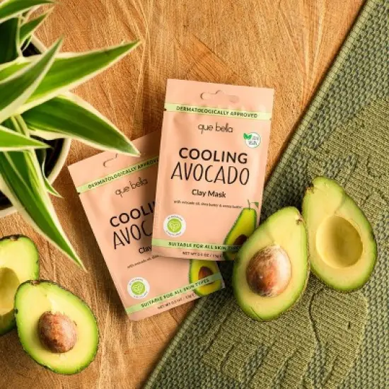 Que Bella Cooling Avocado Clay Mask&nbsp; - 0.5oz image {1}