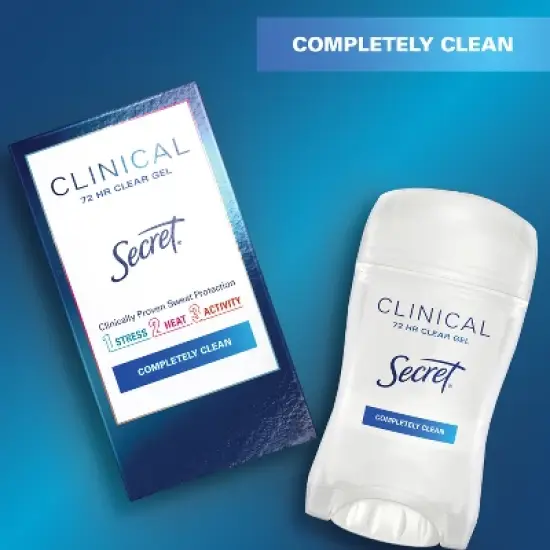 Secret Clinical Strength Clear Gel Antiperspirant and Deodorant for Women - Completely Clean - 2.6oz image {2}