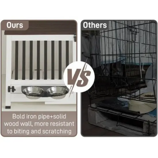 33-Inch Dog Kennel Portable Solid Wood Dog Cage image {9}