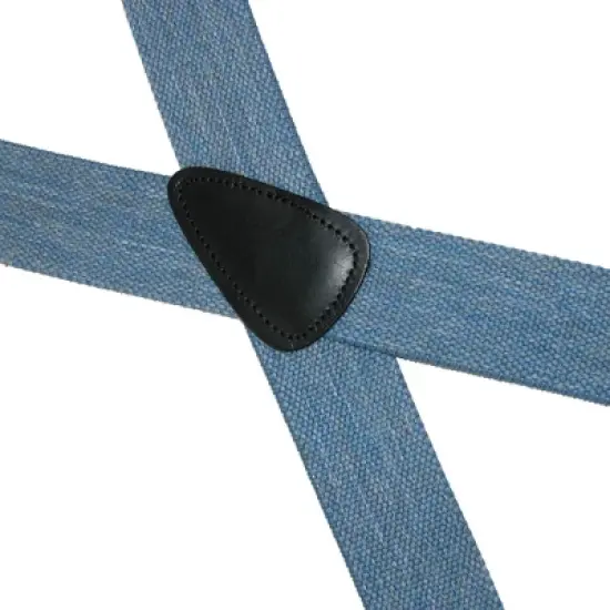 CTM Men's Elastic Denim 2 Inch Button-End Suspenders image {2}