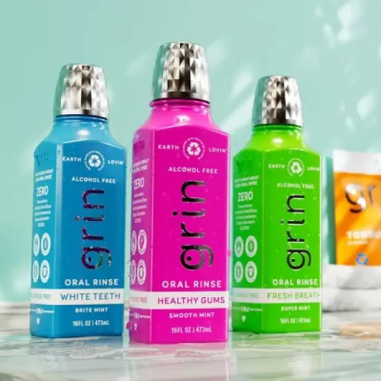 Grin Oral Care Healthy Gums Mouthwash Mint - 16 fl oz image {5}