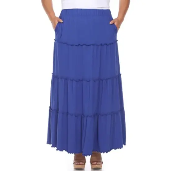 Plus Size Tiered Maxi Skirt image {7}