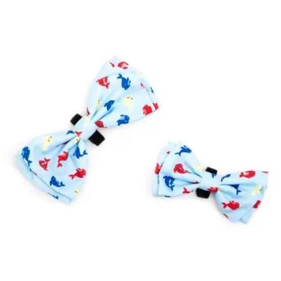 The Worthy Dog Narwhals Bow Tie Adjustable Collar Attachment Accessory image {1}