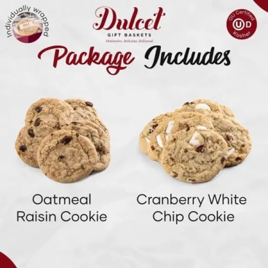 Gourmet Gift Baskets, Fresh Baked Oatmeal Raisin Cookies Gift Basket, Retirement Gift For Women, Teacher, Office Employee, by Dulcet Gift Baskets image {4}