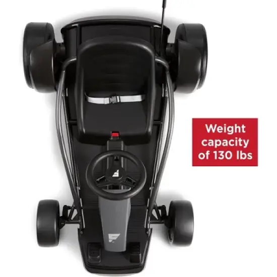 Radio Flyer 36V Battery-Powered Kids Electric Go-Kart with Rubber Wheels, Grey image {1}