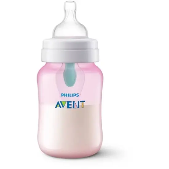 Philips Avent Anti-Colic Baby Bottle with AirFree Vent - Pink - 9oz/3pk image {12}