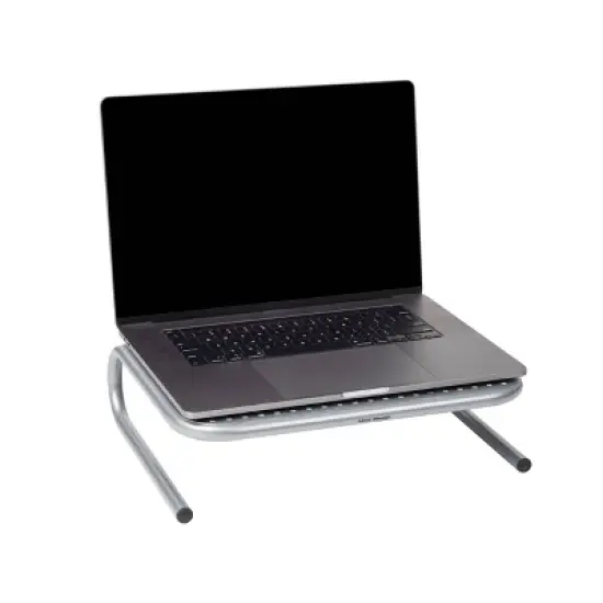 Mind Reader 2pk Metal Monitor Stand/Riser Silver image {4}