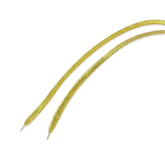 INSPIRE CHIC Polyester Regular Flat Glittering Shoelaces 0.43inches Width 1 Pair (2 Pcs) image {2}