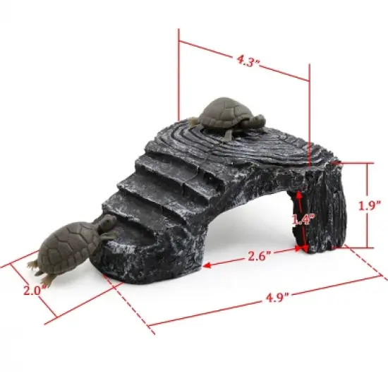 Unique Bargains Aquarium Landscape Resin Ladder Design Turtle Climb Stone Habitat Decoration image {1}
