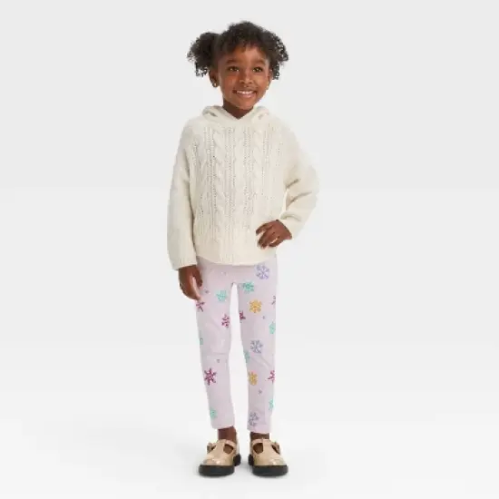 Toddler Girls' Cable Sweater with Hood - Cat & Jack&trade; image {2}