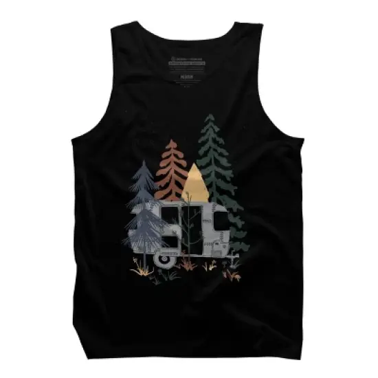 Men's Design By Humans Camping In Nature By NDTank Tank Top image {2}
