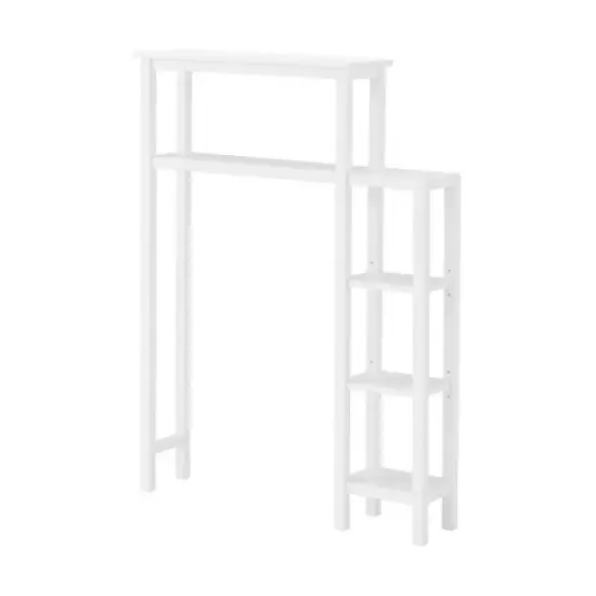 Dover Over the Toilet Organizer with Side Shelving White - Alaterre Furniture image {2}