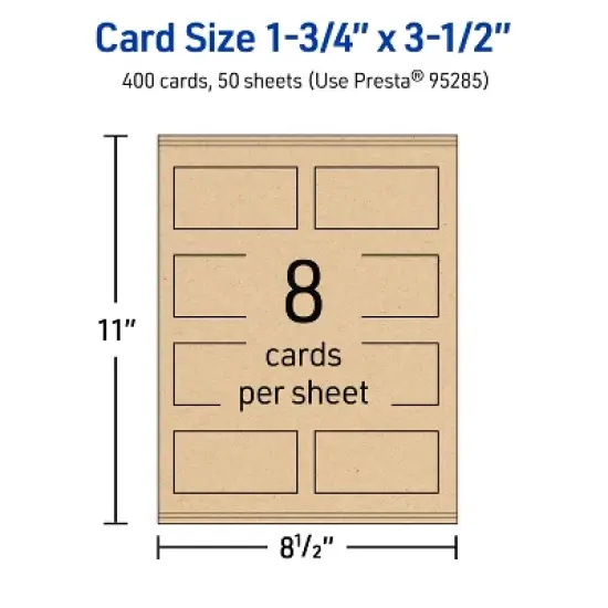 Avery 1-3/4" x 3-1/2" Rectangle Cards, Kraft Brown, 400ct image {4}