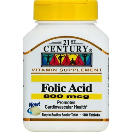 21st Century Folic Acid 800mcg Tablets, 180 Count image {7}
