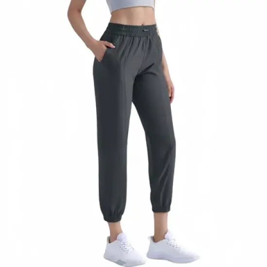Anna-Kaci Active Women's High Waist Jogger Pants with Elastic Cuffs and Side Pockets image {8}