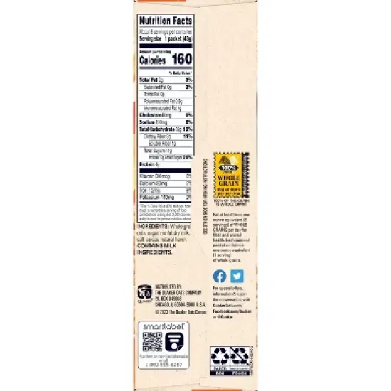 Quaker Pumpkin Spice Instant Oatmeal - 12.1oz/8ct image {3}