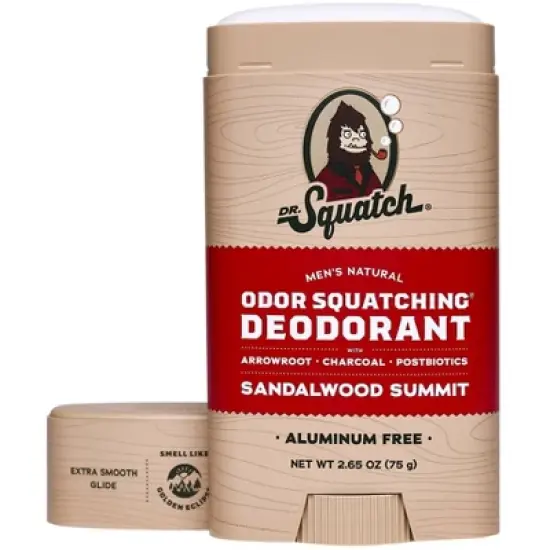 DR. SQUATCH Men's Natural Deodorant - Sandalwood Summit - 2.65oz image {2}