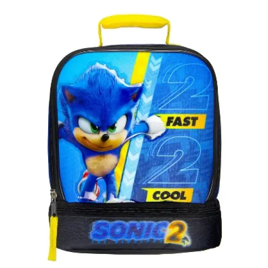 Sonic the Hedgehog 2 Fast 2 Cool Dual Compartment Insulated Lunch Box Blue image {1}