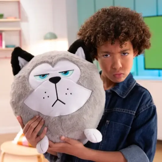Hangry Petz: Cooper Husky - 12" Grey & White Animal Plush image {4}